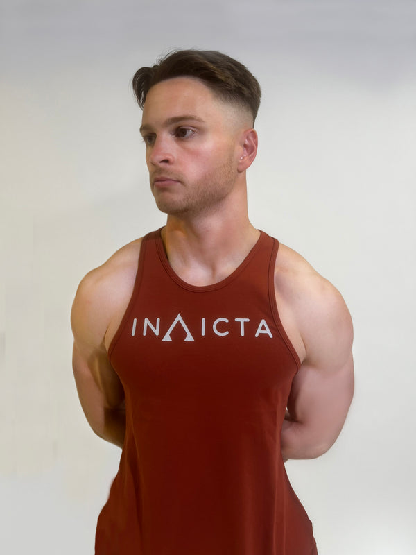 Crimson Fitted Gym Vest - Maroon