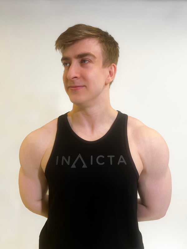 Inverse Fitted Gym Vest - Black