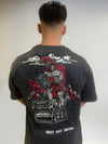Back of the Invicta Relentless Oversized Gym T-Shirt in grey, showing the oversized fit.